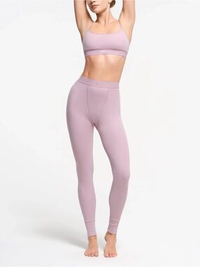 Skims Cotton Rib Leggings Dusk Purple Medium